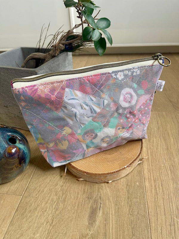 Trousse en chutes de coton Oeko-Tex – Pièce unique - Sacrée Française