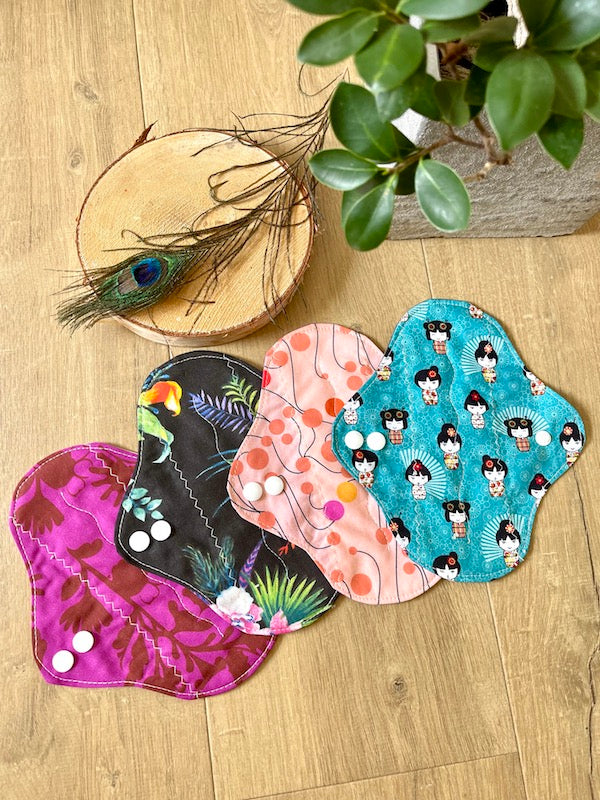 Lot de 4 protège-slips lavables