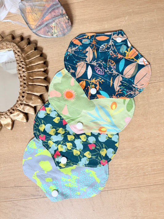 Lot de 4 mini protège-slips lavables