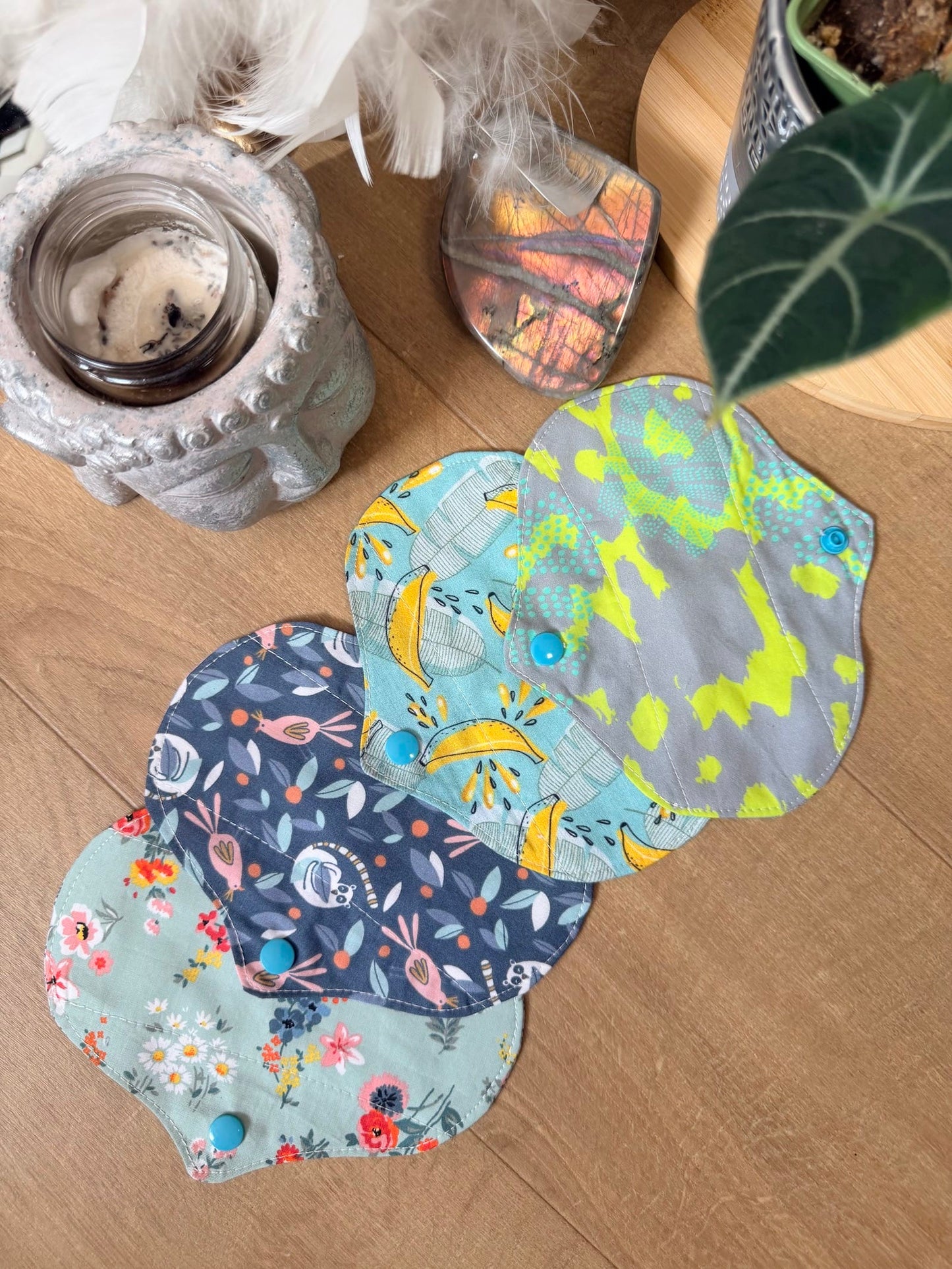 Lot de 4 mini protège-slips lavables