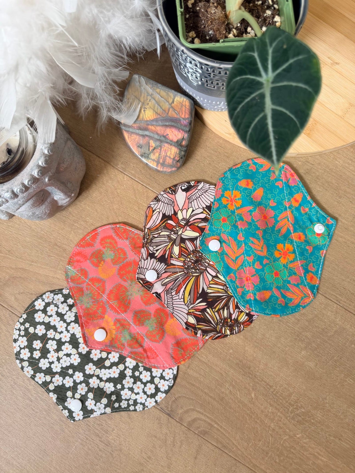 Lot de 4 mini protège-slips lavables