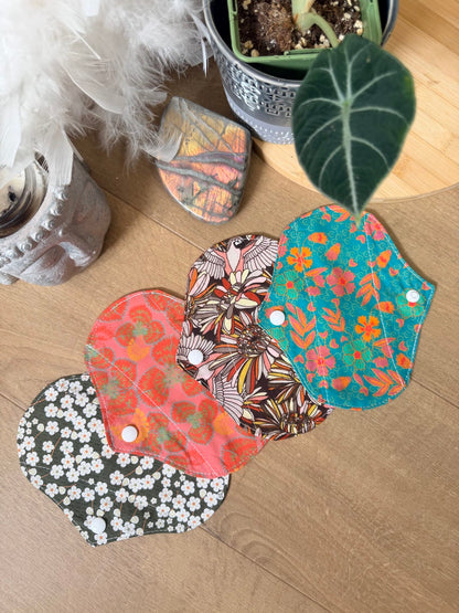 Lot de 4 mini protège-slips lavables