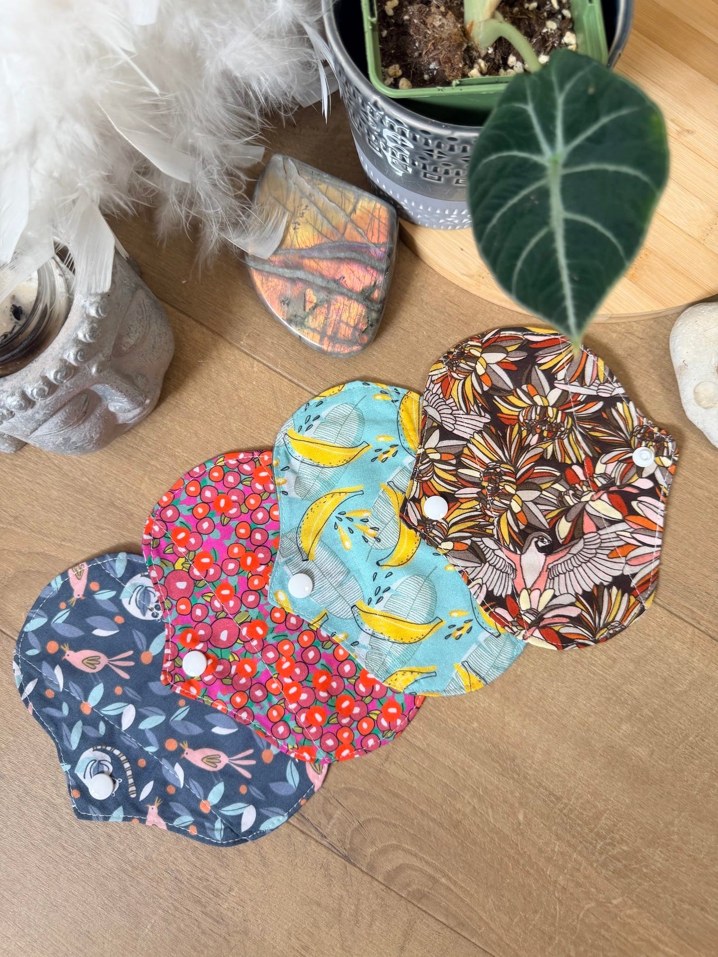 Lot de 4 mini protège-slips lavables