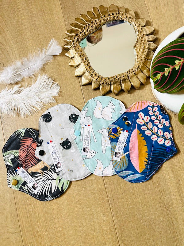 LOT DE 4 MINIS PROTÈGE-SLIPS LAVABLES