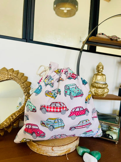 Pochon Imperméable Multi-Usages Sacrée Française | Fait Main en France | Zéro Déchet & Discret (24x24 cm)