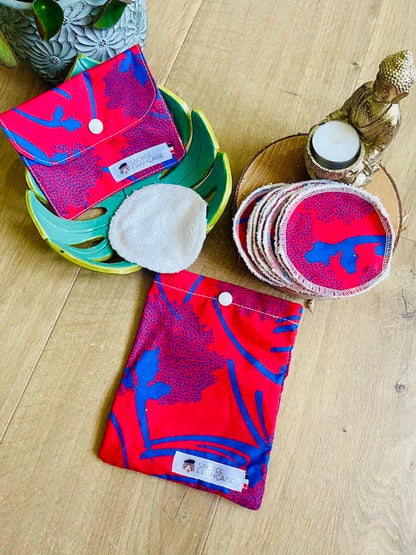 Kit de 10 cotons démaquillants lavables Oeko-Tex, fait main à Lyon, Sacrée Française