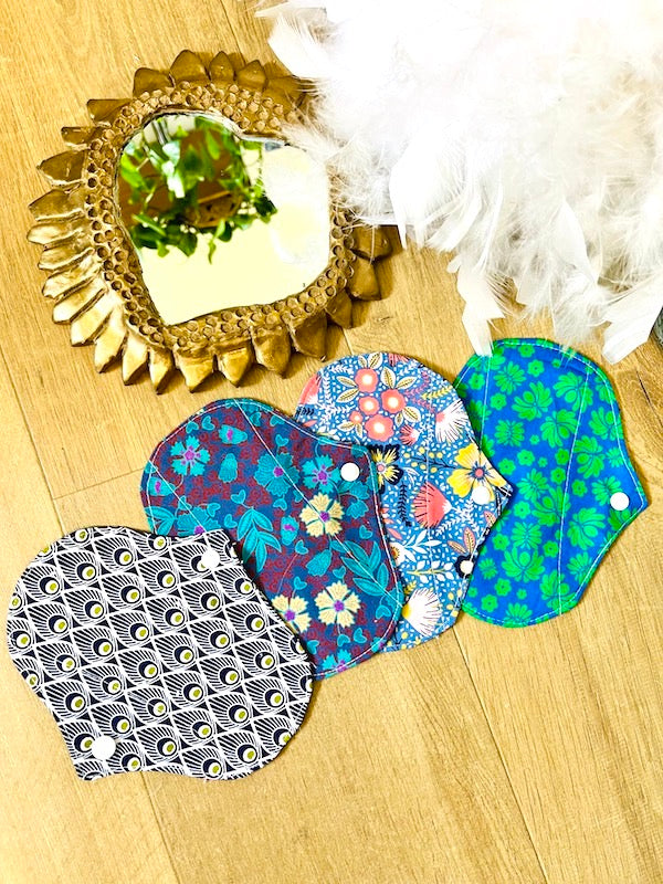 Lot de 4 mini protège-slips lavables