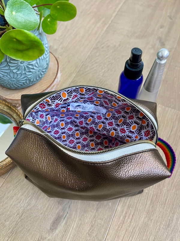 Trousse de toilette mixte doublée - Sacrée Française