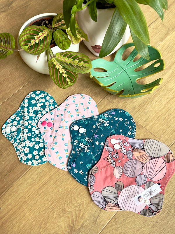 Lot de 4 protège-slips lavables