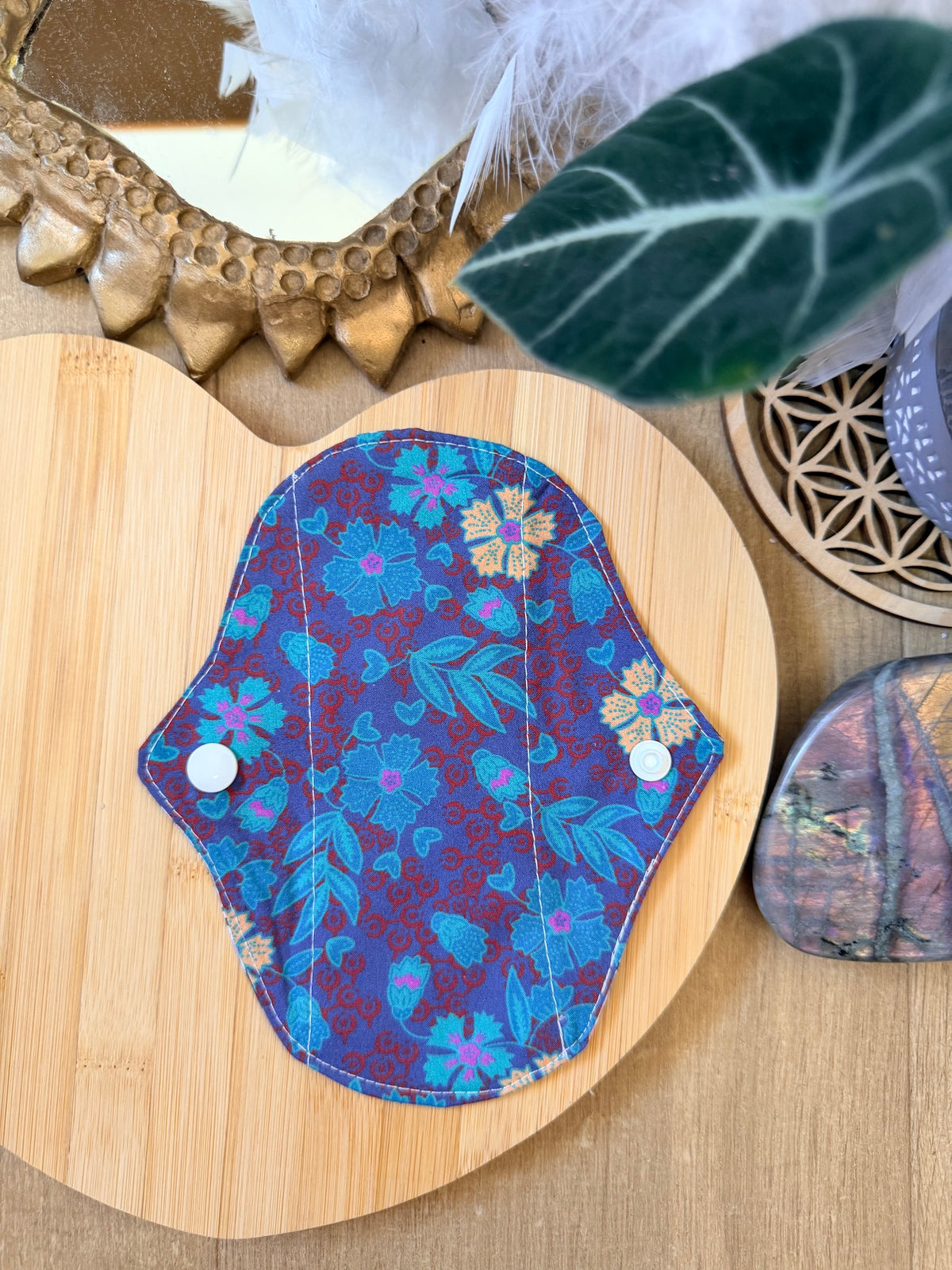 Mini protège-slip fleur bleue