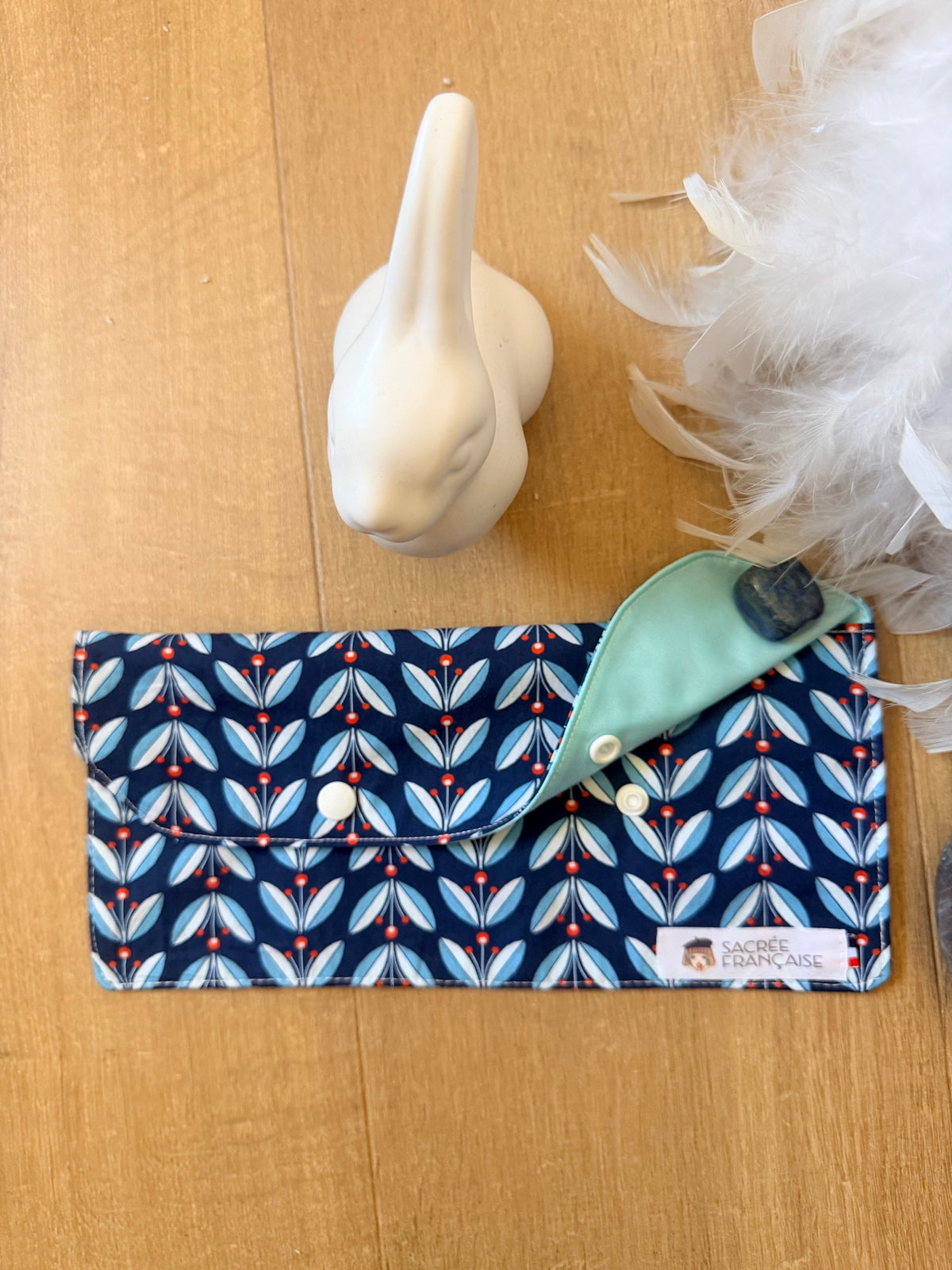 Pochette imperméable Taille L liseron bleu marine