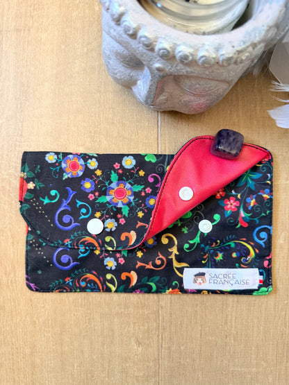 Pochette imperméable taille S multicolore fond noir